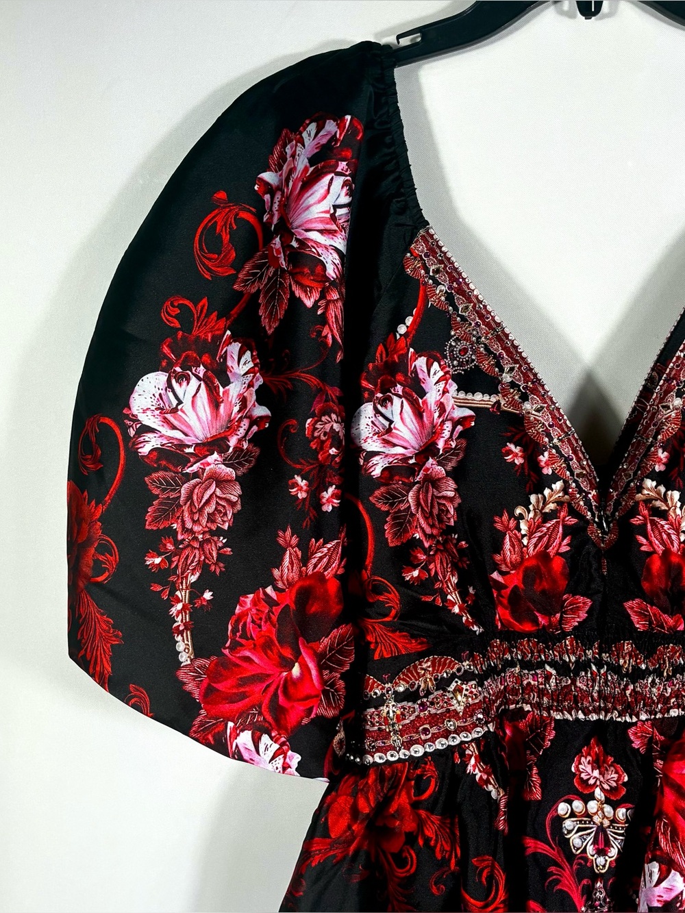 Camilla Sisterhood of the Rose Puff Sleeve Mini Dress Medium NWT - Picture 8 of 17